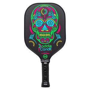 Vulcan Paddle Candy "Sugar Skull" Middleweight Carbon Fiber Pickleball Paddle: Image #431946