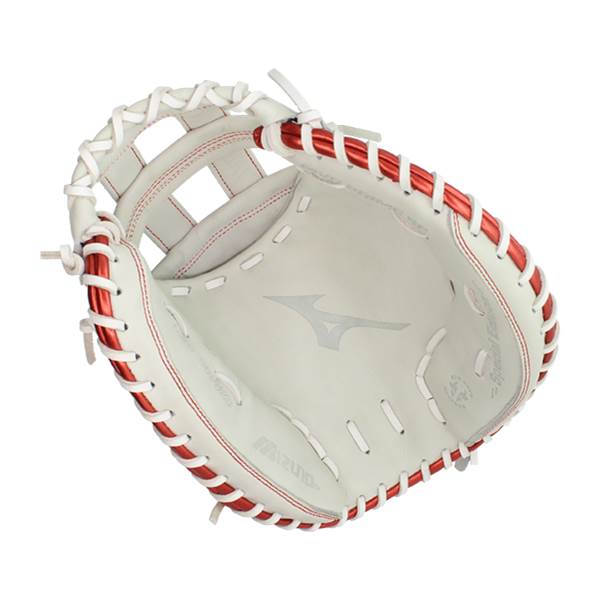 Mizuno MVP Prime SE 34'' Fastpitch Cather's Mitt: GXS50PSE8 White/Red: Image #380254