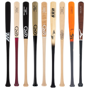 A selection of popular bats available in our Adult Wood 3-Pack Gold