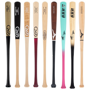 A selection of popular bats available in our Adult Wood 3-Pack Gold