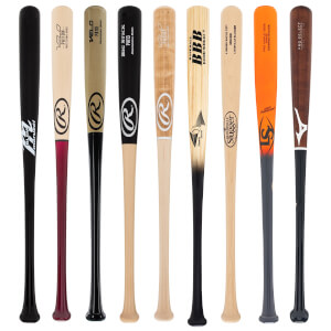 A selection of popular bats available in our Adult Wood 3-Pack Gold