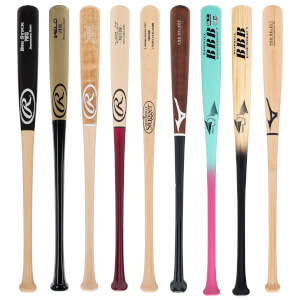 A selection of popular bats available in our Adult Wood 3-Pack Gold