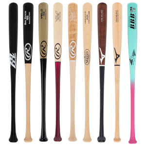 A selection of popular bats available in our Adult Wood 3-Pack Gold