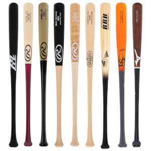 A selection of popular bats available in our Adult Wood 3-Pack Gold