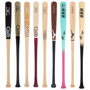 A selection of popular bats available in our Adult Wood 3-Pack Gold