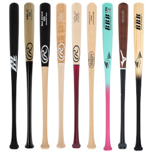 A selection of popular bats available in our Adult Wood 2-Pack Gold