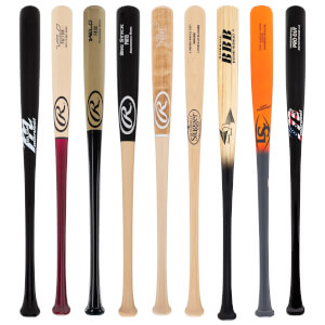 A selection of popular bats available in our Adult Wood 2-Pack Gold