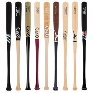 A selection of popular bats available in our Adult Wood 2-Pack Gold