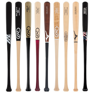 A selection of popular bats available in our Adult Wood 2-Pack Gold