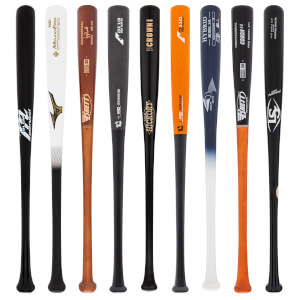 A selection of popular bats available in our Adult Wood 2-Pack Platinum.