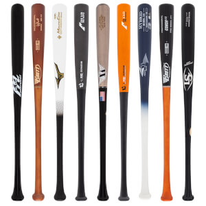 A selection of popular bats available in our Adult Wood 2-Pack Platinum.