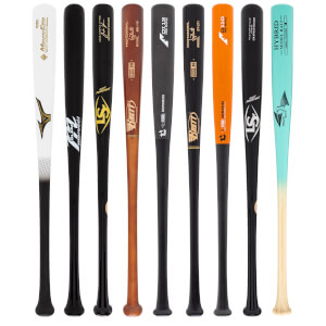 A selection of popular bats available in our Adult Wood 2-Pack Platinum.