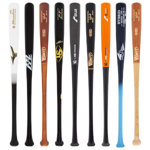 A selection of popular bats available in our Adult Wood 2-Pack Platinum.
