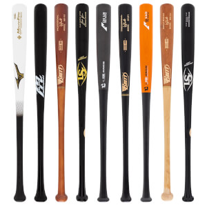 A selection of popular bats available in our Adult Wood 3-Pack Platinum.