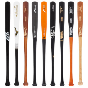 A selection of popular bats available in our Adult Wood 3-Pack Platinum.