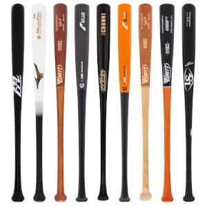 A selection of popular bats available in our Adult Wood 3-Pack Platinum.