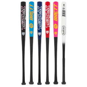 A selection of popular bats available in our Wood Slow Pitch 2-Pack Gold.