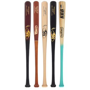 A selection of popular bats available in our Youth Wood 2-Pack Gold.