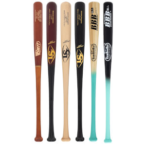 A selection of popular bats available in our Youth Wood 2-Pack Gold.