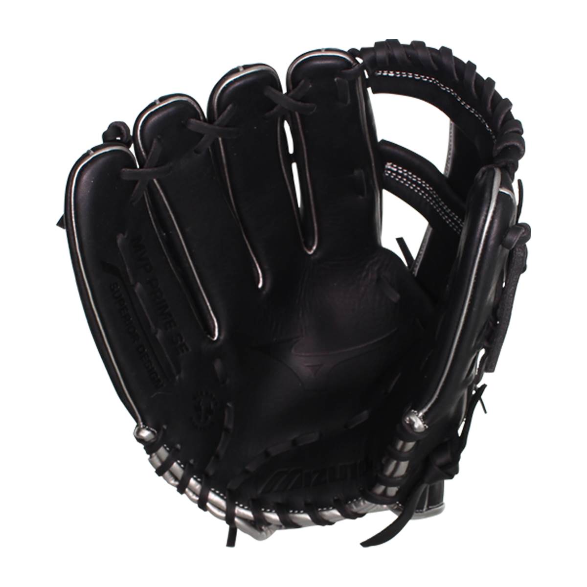 Mizuno MVP Prime SE 12.50'' Slow Pitch Softball Glove: GMVP1250PSES8 Black/Silver: Image #379567