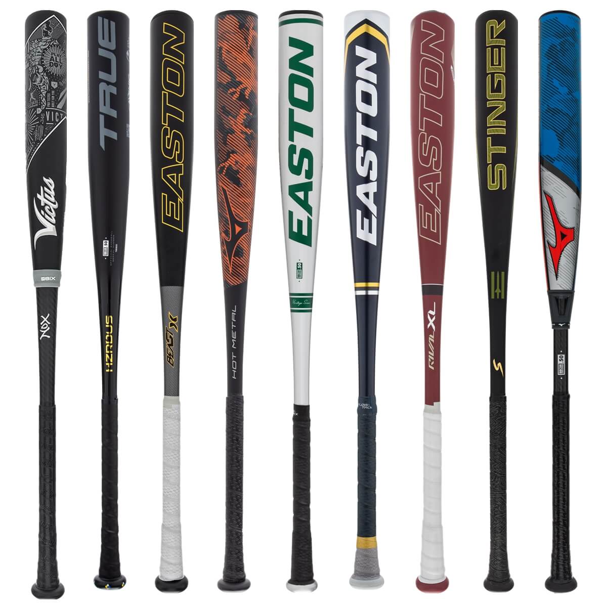 A selection of popular bats available in our BBCOR Blowout 2-Pack