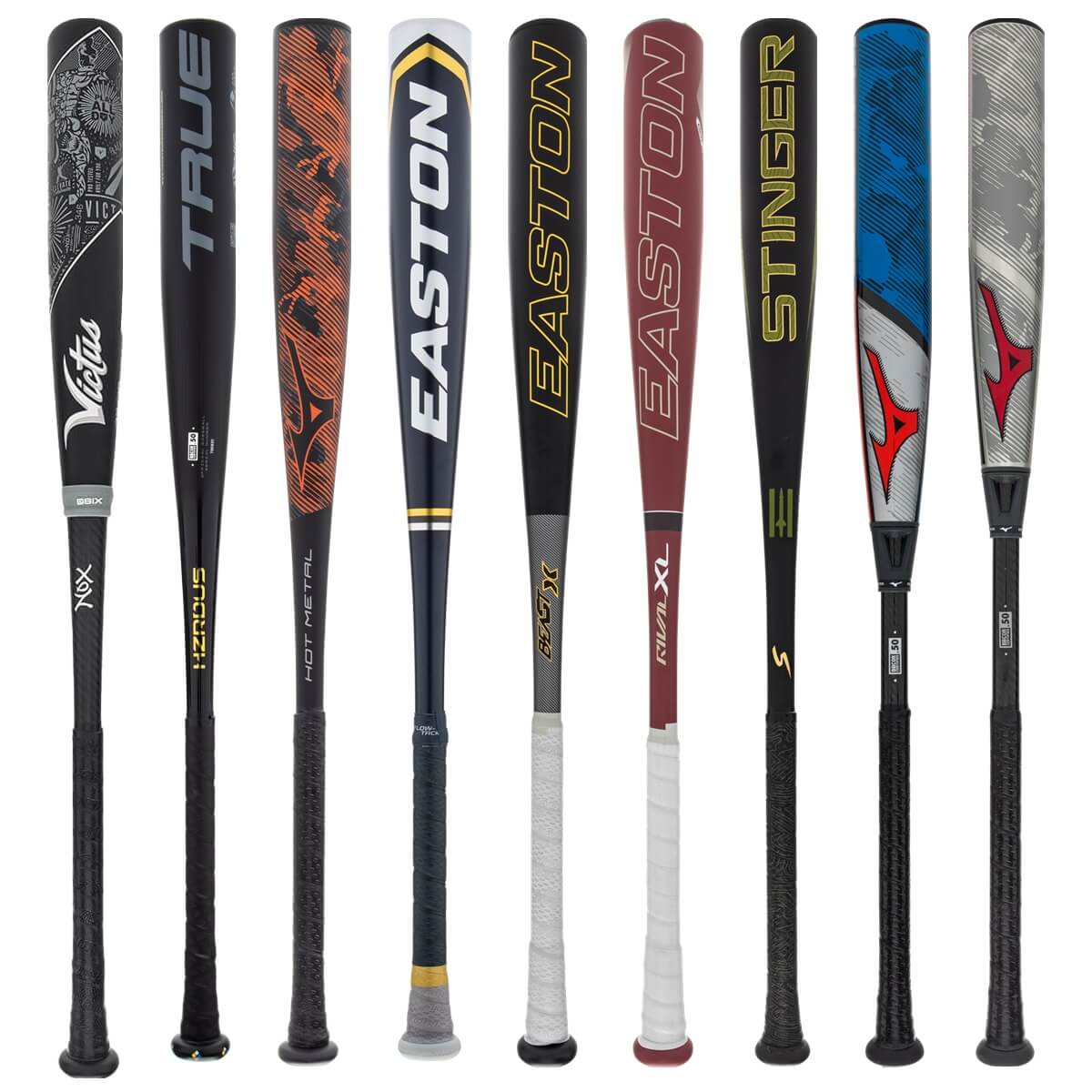 A selection of popular bats available in our BBCOR Blowout 2-Pack.