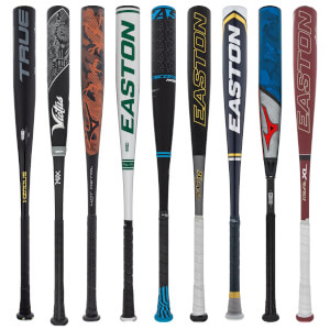 A selection of popular bats available in our BBCOR Blowout 2-Pack.