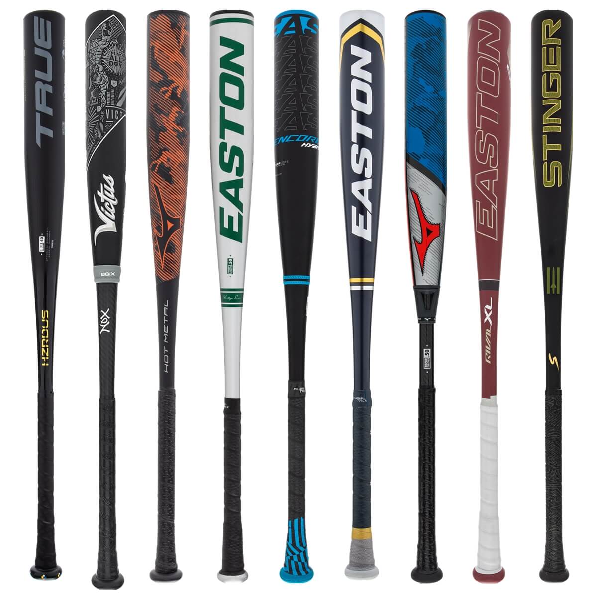 A selection of popular bats available in our BBCOR Blowout 2-Pack.