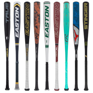 A selection of popular bats available in our BBCOR Blowout 2-Pack.