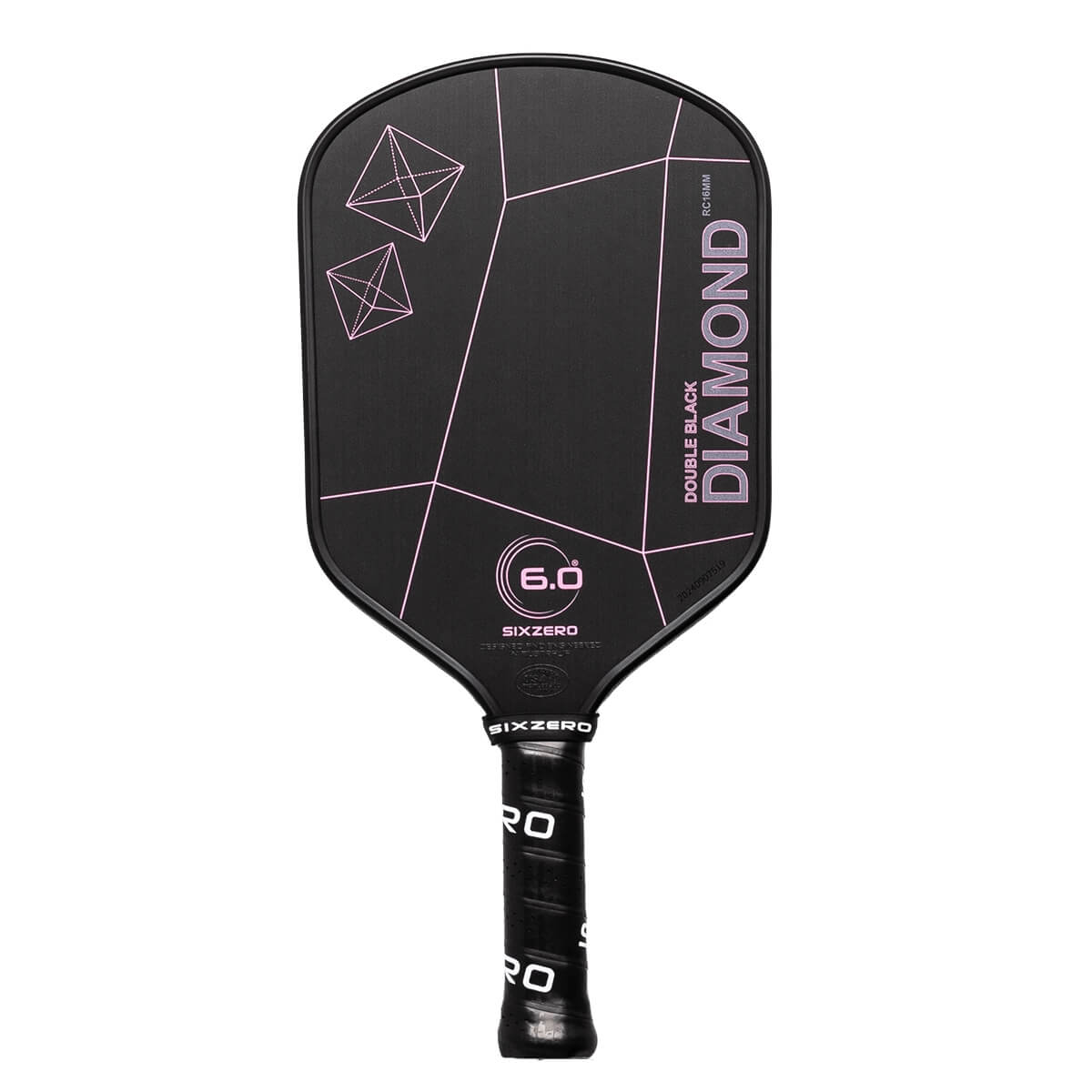 Six Zero Double Black Diamond Control 16mm Carbon Fiber Pickleball Paddle: Image #464365