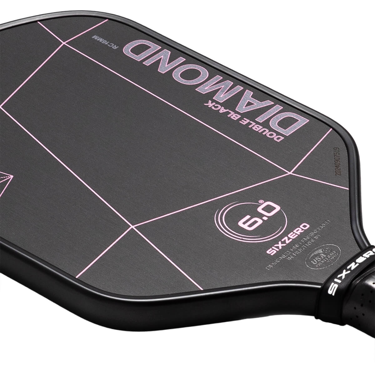 Six Zero Double Black Diamond Control 16mm Carbon Fiber Pickleball Paddle: Image #457821
