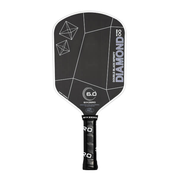 Six Zero Infinity Edgeless Double Black Diamond Control 16mm Carbon Fiber Pickleball Paddle: Image #464184