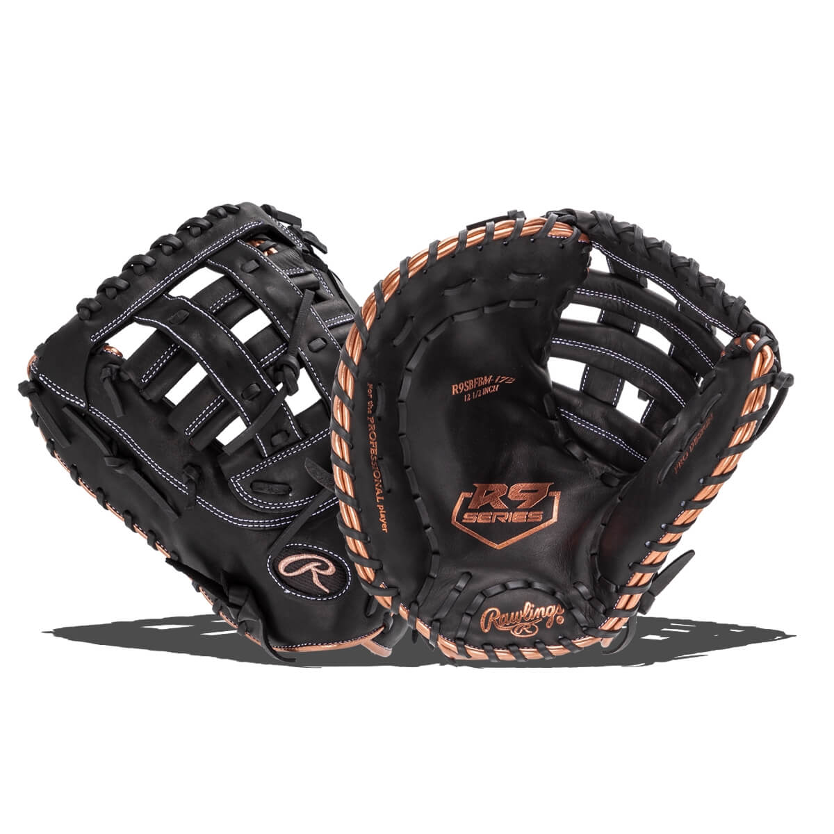 Rawlings R9 12.5" Fastpitch Softball First Base Mitt: RR9SBFBM-17B: Image #455898