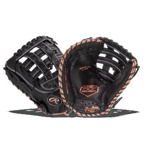 Rawlings R9 12.5" Fastpitch Softball First Base Mitt: RR9SBFBM-17B: Image #455898