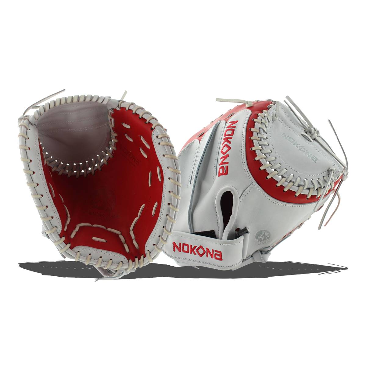 Nokona SKN 32.5" Fastpitch Softball Catcher's Mitt: SKN-V2-WH: Image #315847