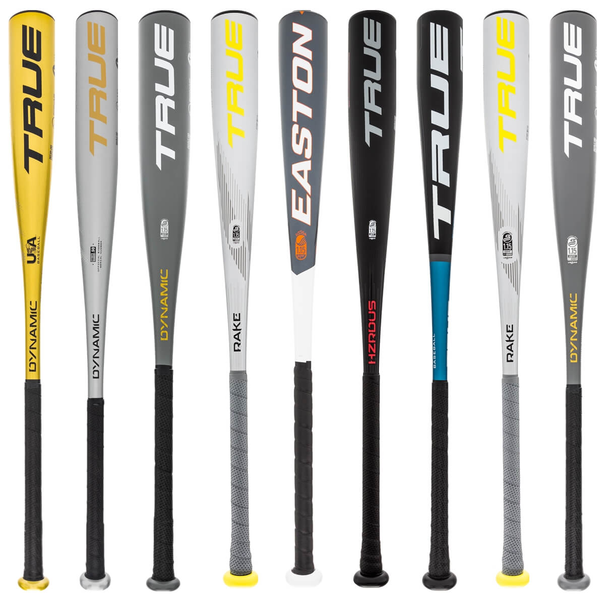 A selection of popular bats available in our Baseball Bat Blowout 4-Pack
