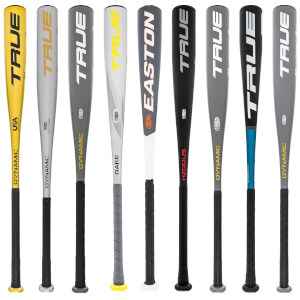 A selection of popular bats available in our Baseball Bat Blowout 4-Pack.
