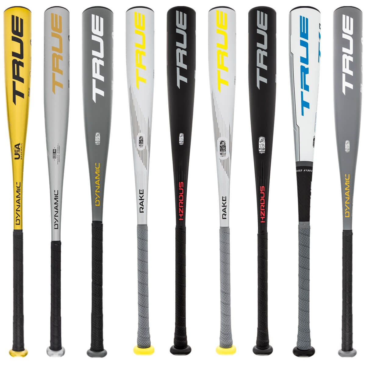 A selection of popular bats available in our Baseball Bat Blowout 4-Pack.