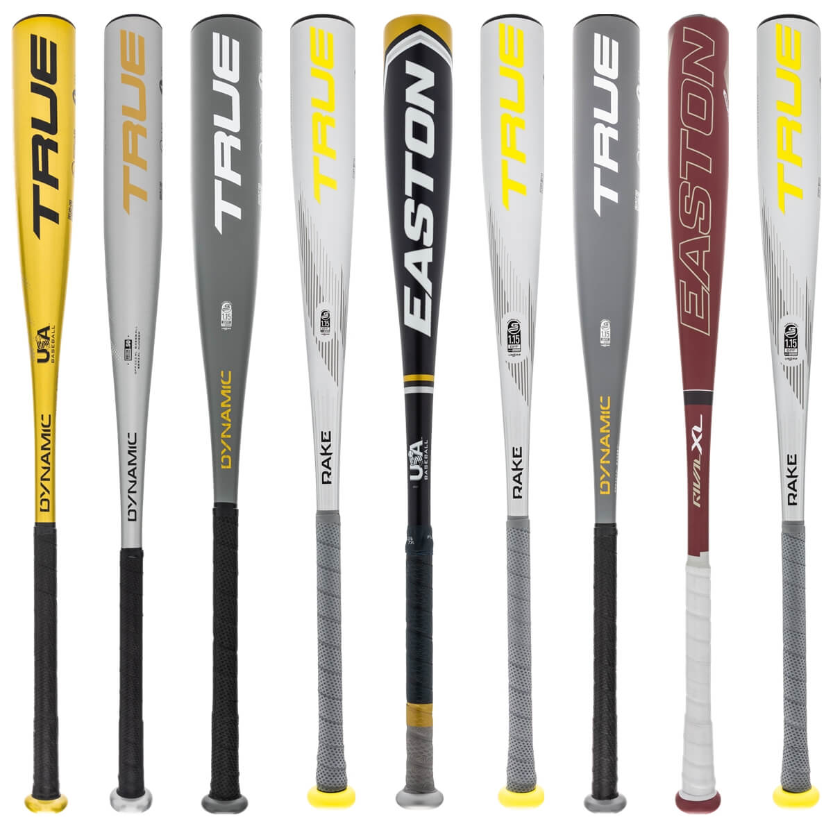 A selection of popular bats available in our Baseball Bat Blowout 4-Pack.