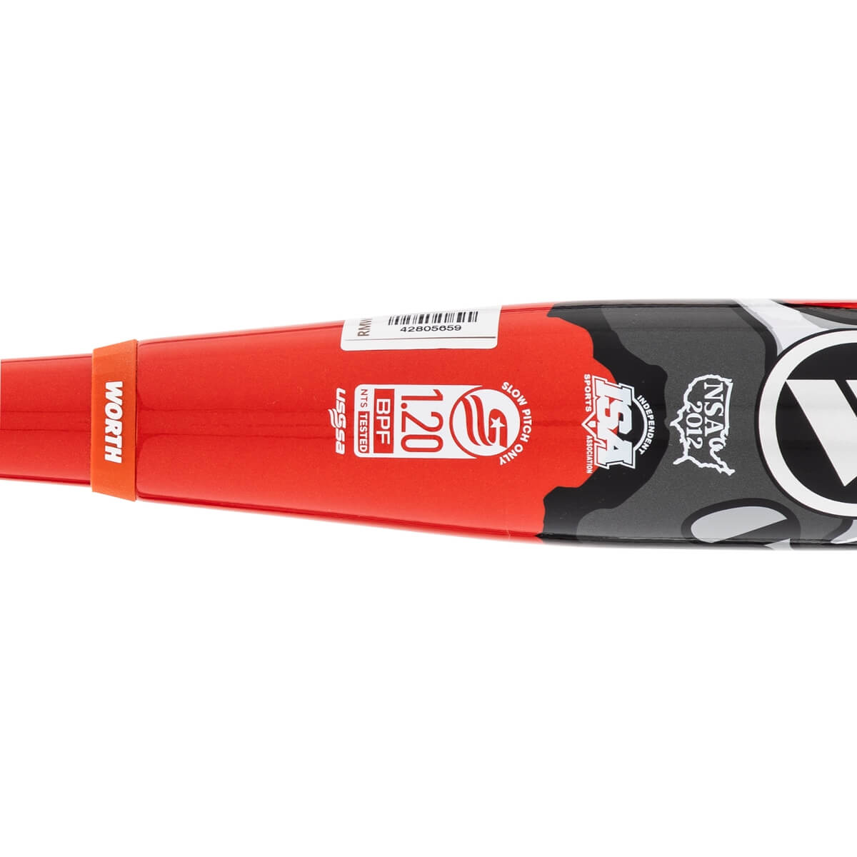 Worth Bedlam 12.5" XL USSSA Slow Pitch Softball Bat: WSU5PMBL: Image #454149
