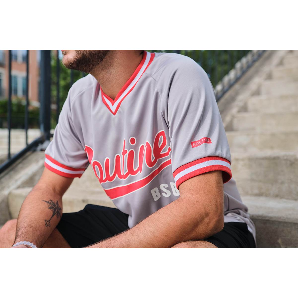 red baseball jersey mens