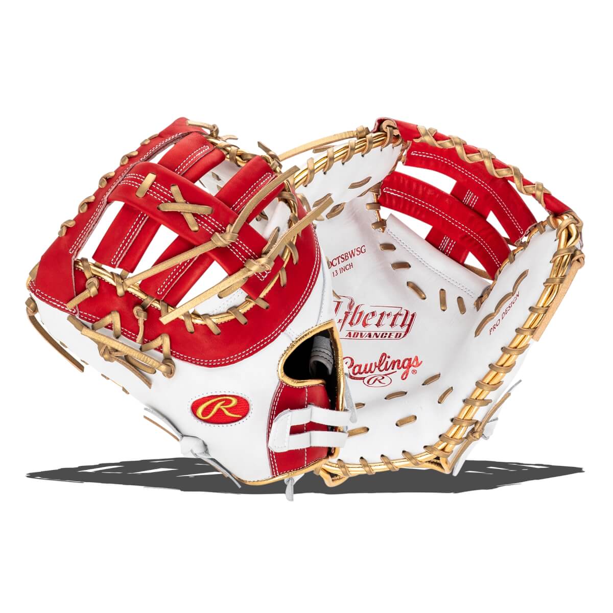 Rawlings Liberty Advanced Color Series 4.0 13" Fastpitch Softball First Base Mitt: RLADCTSBWSG: Image #464982