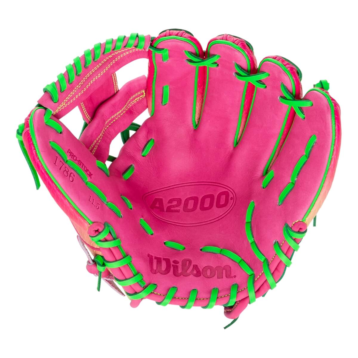 Wilson A2000 1786 Omaha Cherry Limeade 11.5" Baseball Glove: WBW104080115: Image #462109