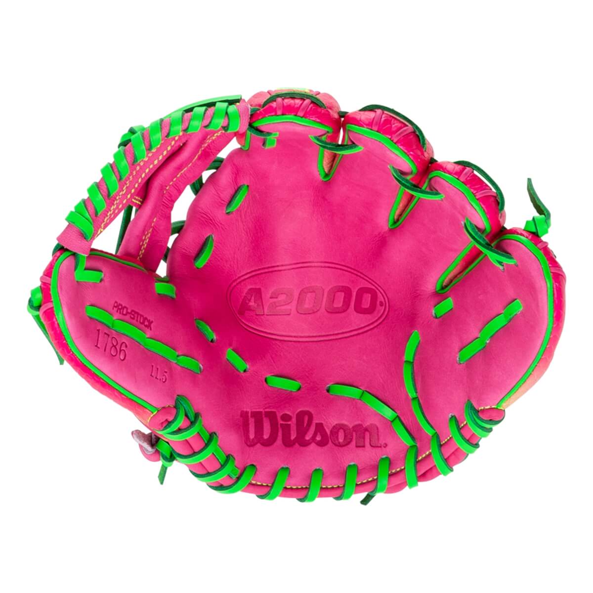 Wilson A2000 1786 Omaha Cherry Limeade 11.5" Baseball Glove: WBW104080115: Image #462112