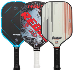 A selection of popular paddles available in our Pick Your Pack 3-Pack Dink.