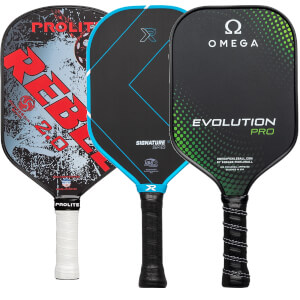 A selection of popular paddles available in our Pick Your Pack 3-Pack Dink.