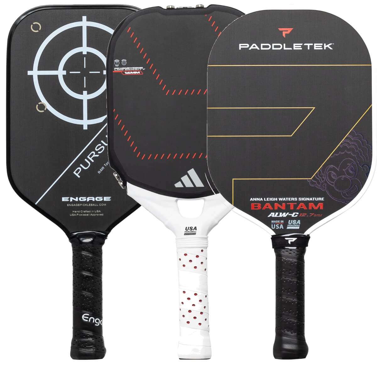 A selection of popular paddles available in our Pick Your Pack 3-Pack Erne.