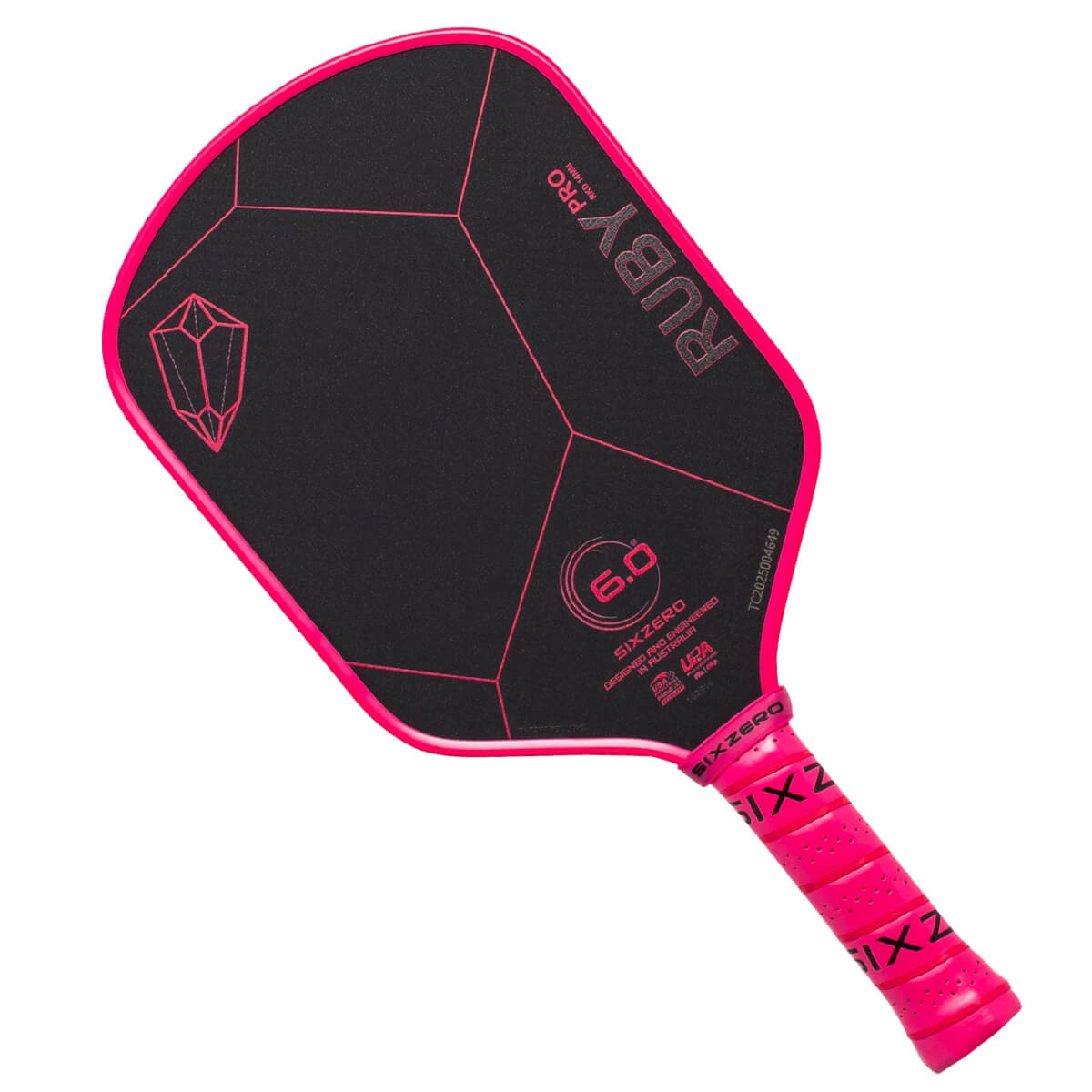 Six Zero Ruby Pro 14mm Aramid Fiber Pickleball Paddle: Image #463866