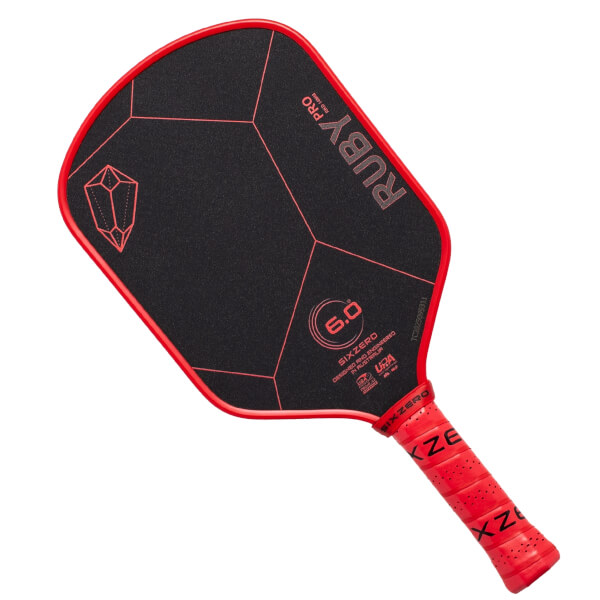 Six Zero Ruby Pro 14mm Aramid Fiber Pickleball Paddle: Image #463867