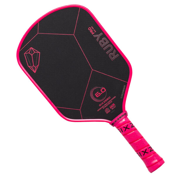 Six Zero Ruby Pro 14mm Aramid Fiber Pickleball Paddle: Image #463866
